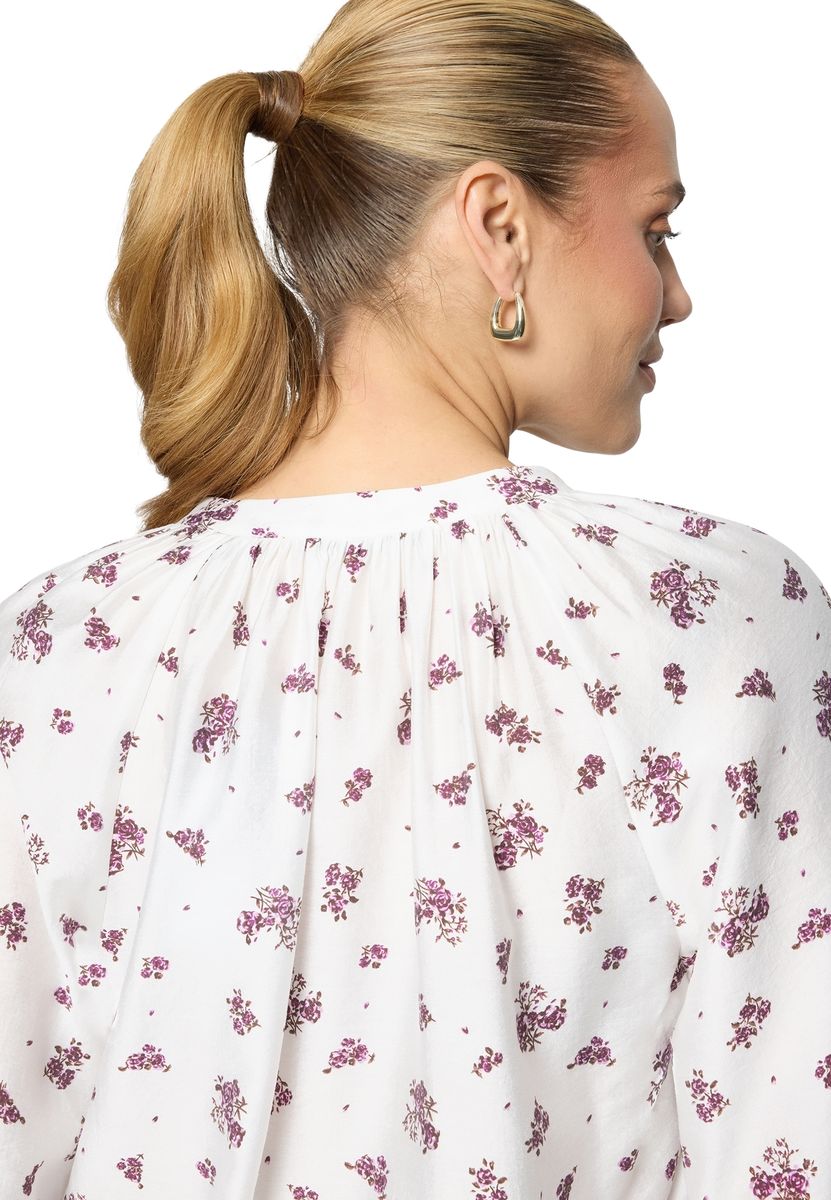 Bluse mit Raglanärmeln und Blumendruck