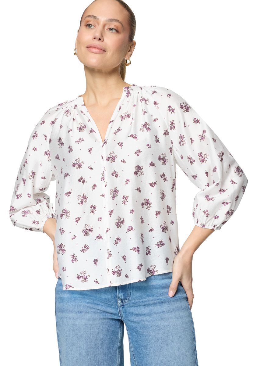 Bluse mit Raglanärmeln und Blumendruck