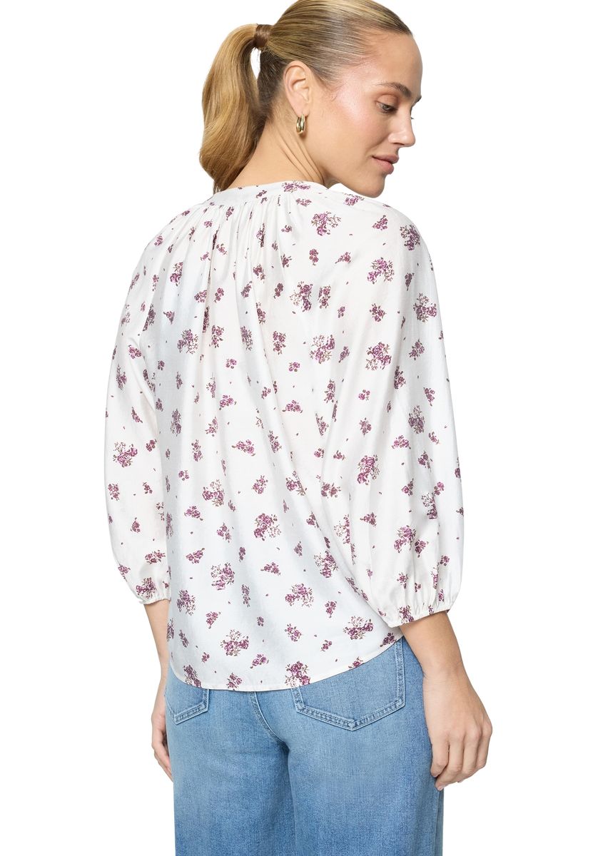 Bluse mit Raglanärmeln und Blumendruck