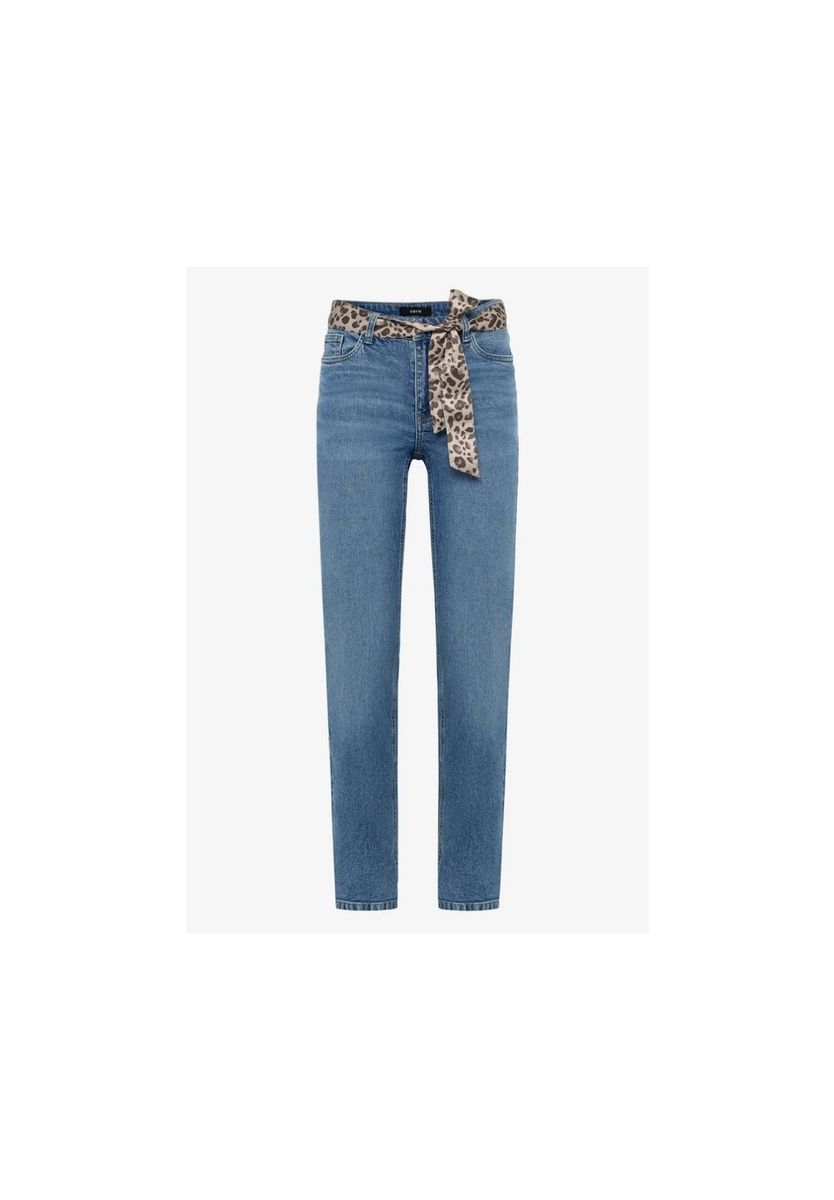 Straight-Leg-Jeans mit Schalgürtel