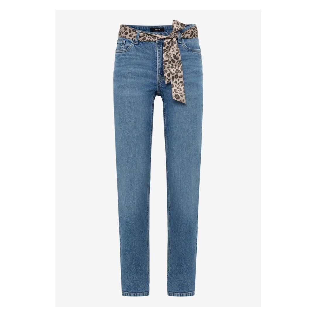 Straight-Leg-Jeans mit Schalgürtel