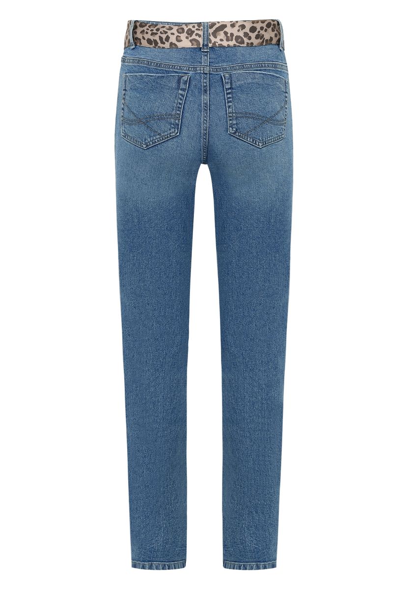 Straight-Leg-Jeans mit Schalgürtel