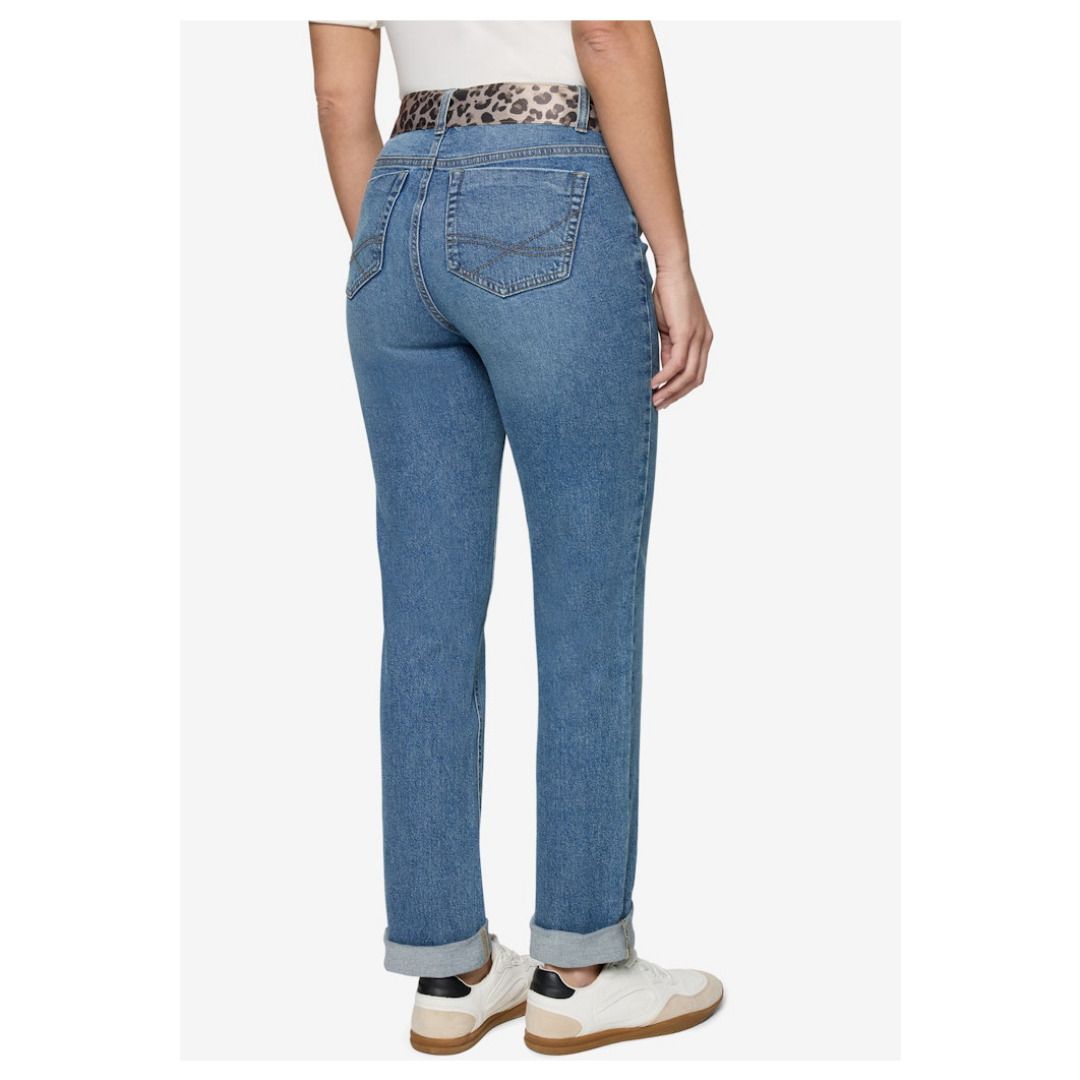 Straight-Leg-Jeans mit Schalgürtel