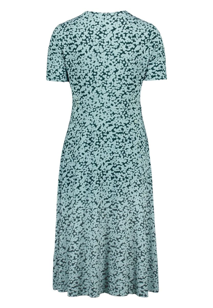 Midi-Kleid mit Wickelausschnitt und Blumenmuster