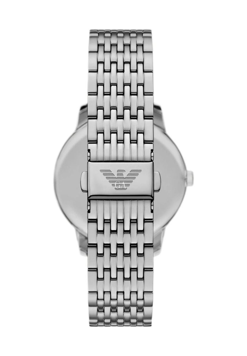 Elegante Edelstahluhr mit blauem Zifferblatt