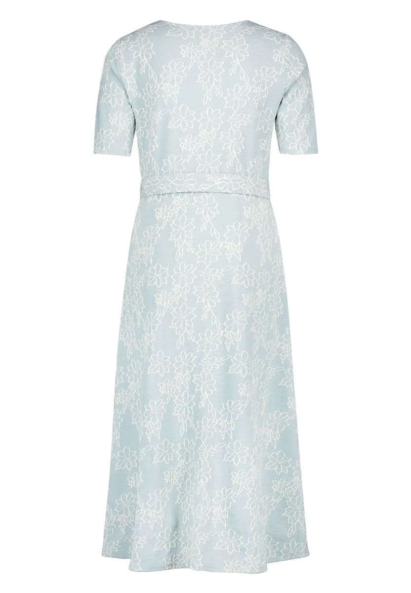Besticktes Midikleid mit V-Ausschnitt