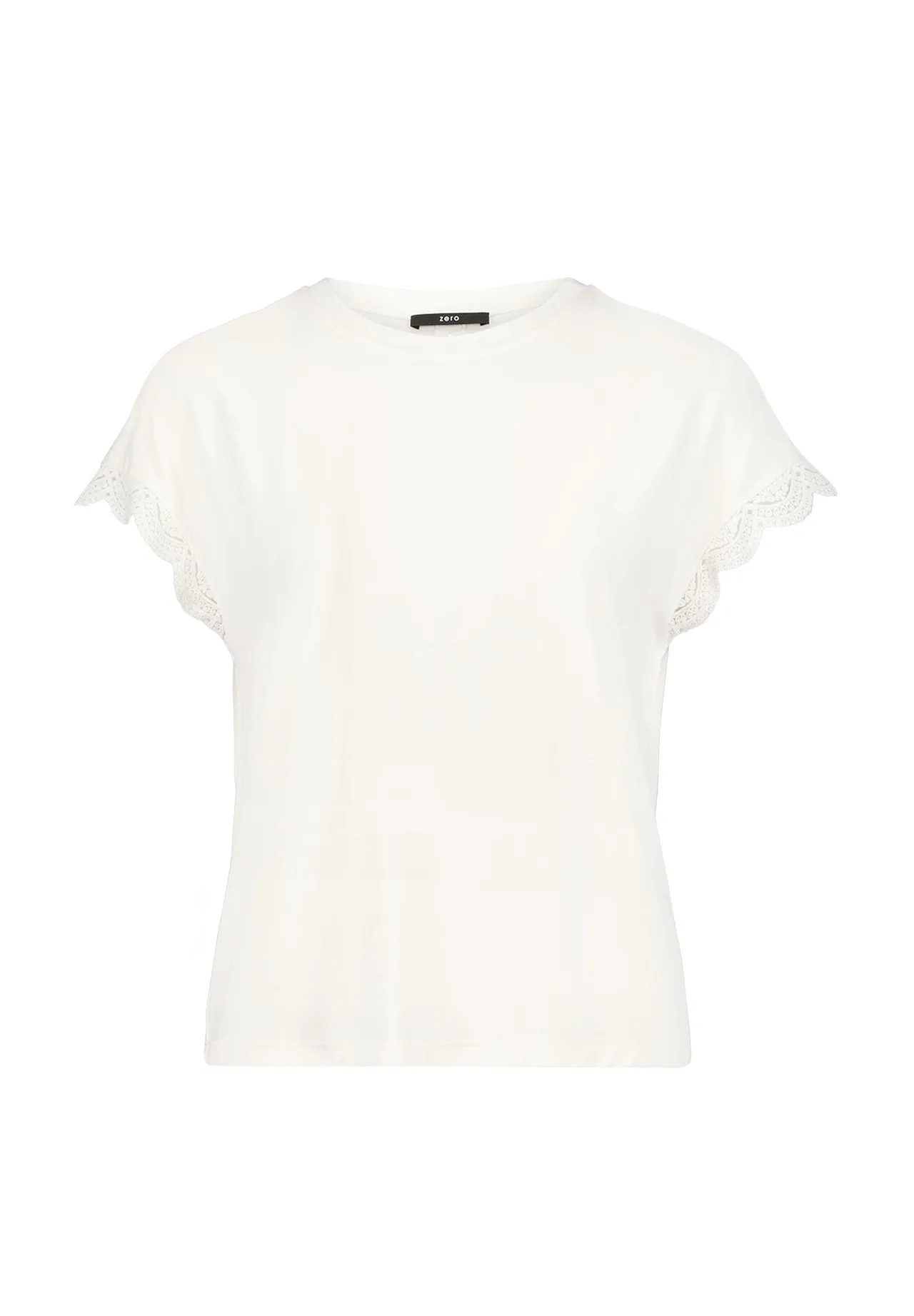 Baumwollshirt mit Spitzenärmeln