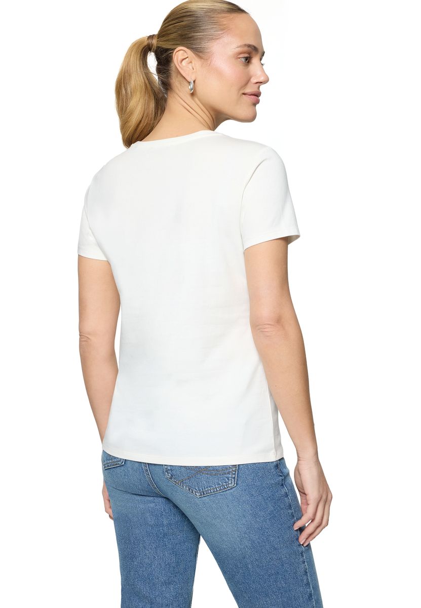 T-Shirt mit Vespa- und Blumenprint