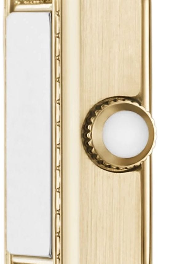 Elegante goldfarbene Damen-Rechteckuhr