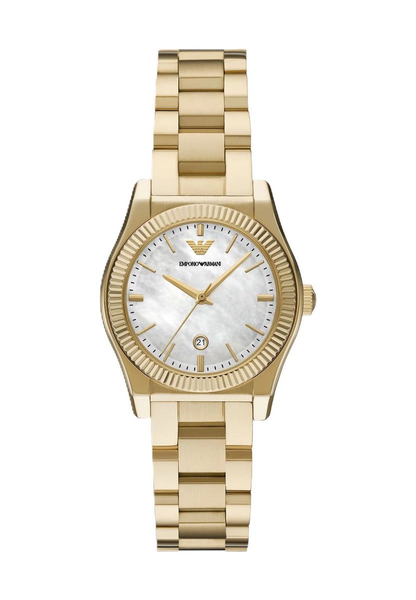 Elegante goldfarbene Damenarmbanduhr