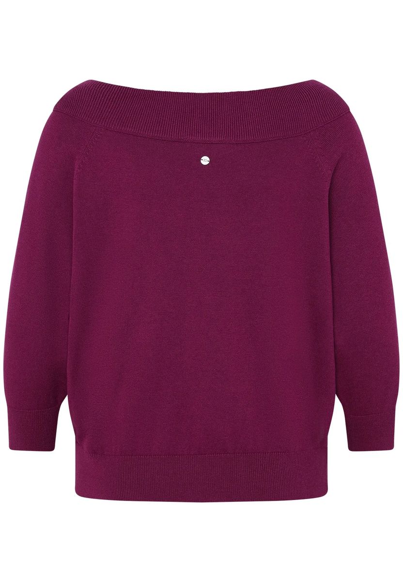 Eleganter Strickpullover mit Carmenausschnitt