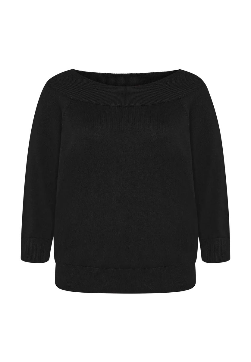 Eleganter Carmen-Strickpullover