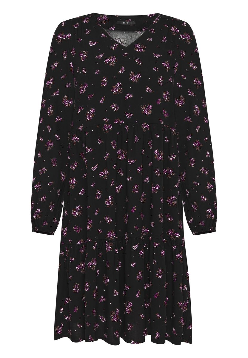 Gestuftes Mini-Kleid mit Blumenprint