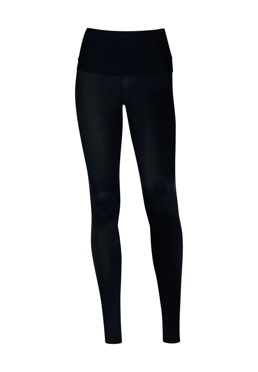 Hochtaillierte Strick-Leggings mit Struktur