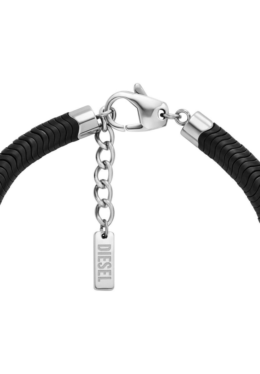 Herren Armband aus Edelstahl mit schwarzem Hämatit