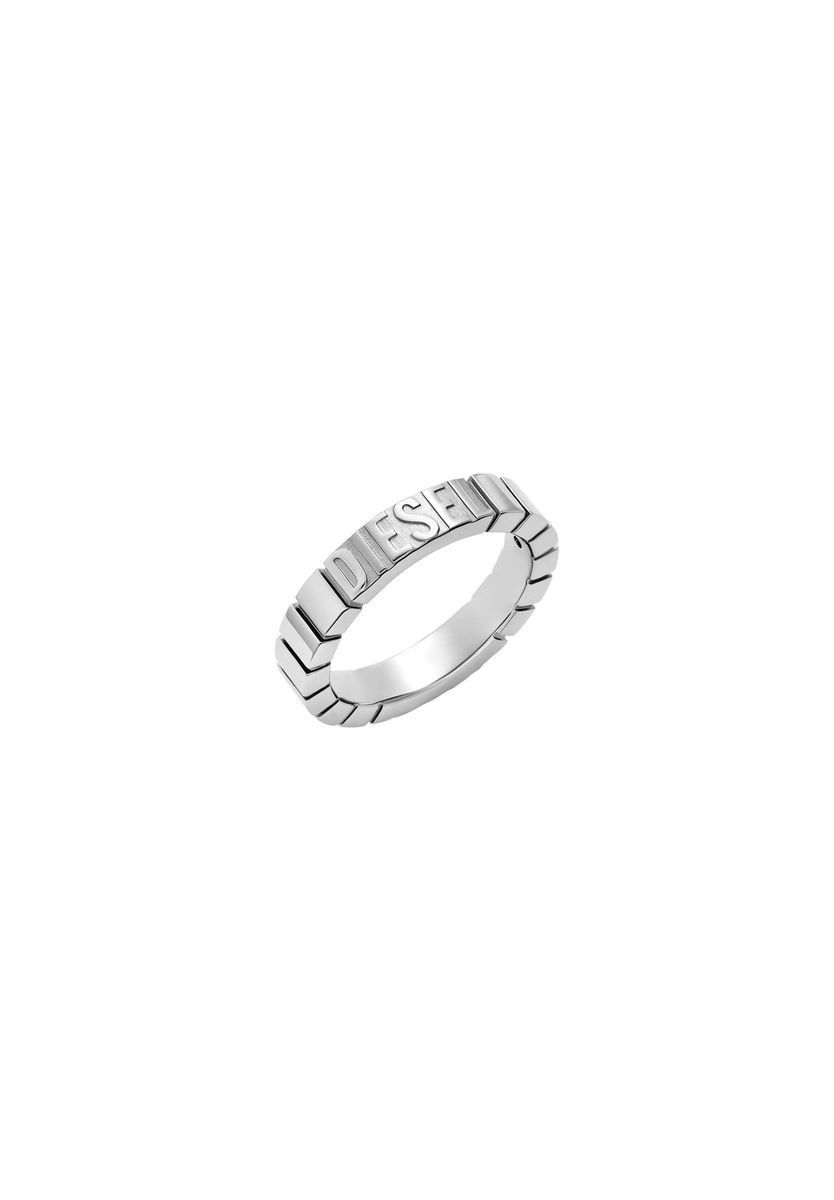 Silberner Edelstahl Diesel Logo Ring