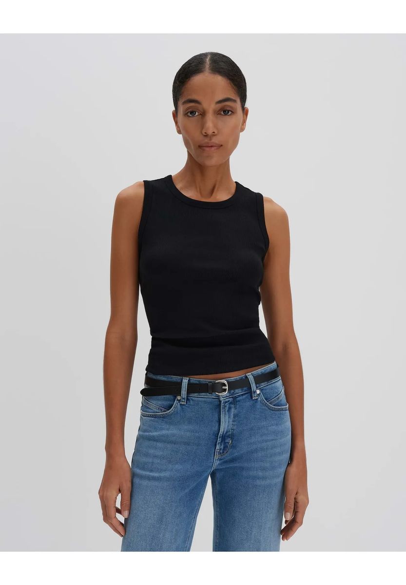 Geripptes Slim-Fit Tank-Top