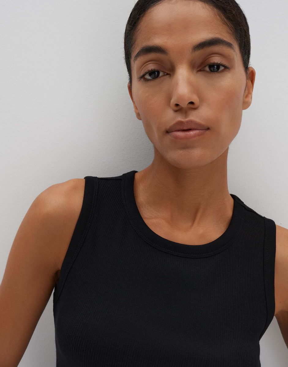 Geripptes Slim-Fit Tank-Top