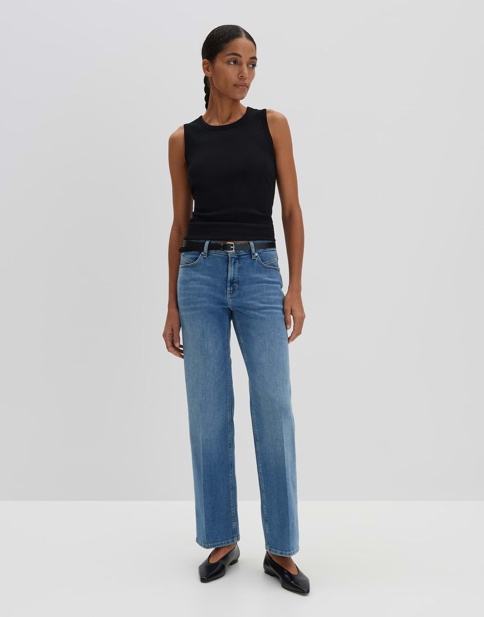 Geripptes Slim-Fit Tank-Top