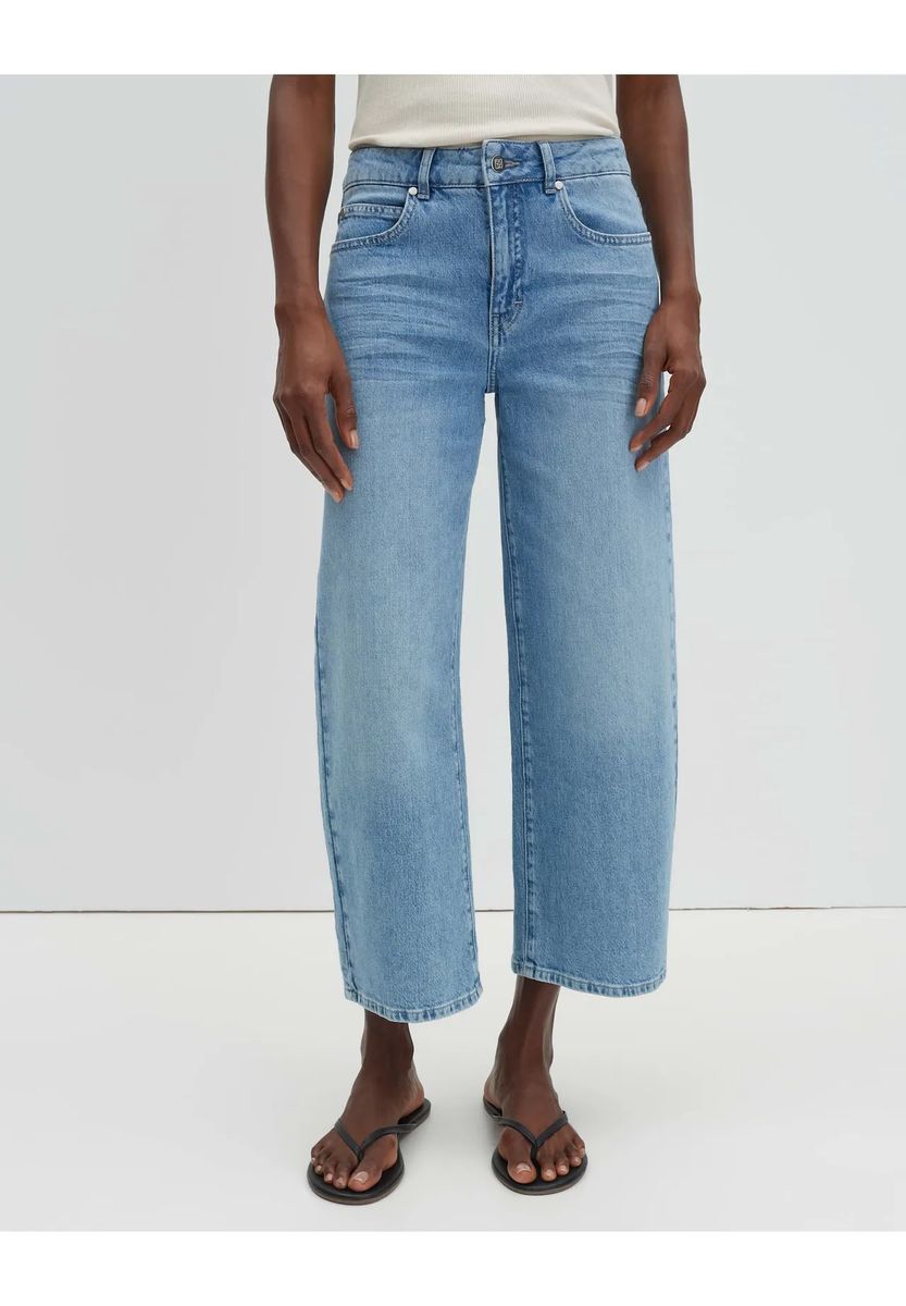 Wide-Leg Jeans mit mittlerer Leibhöhe