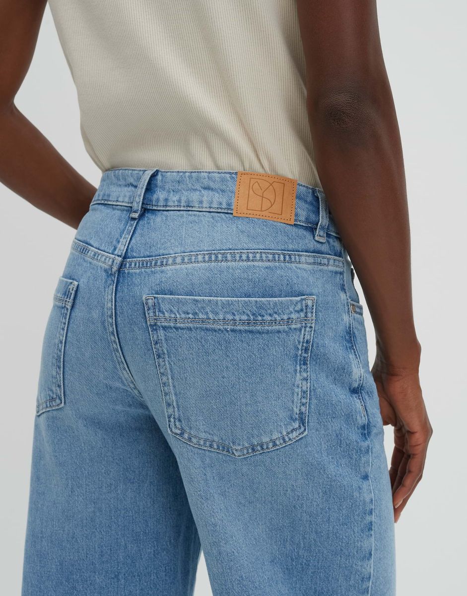 Wide-Leg Jeans mit mittlerer Leibhöhe