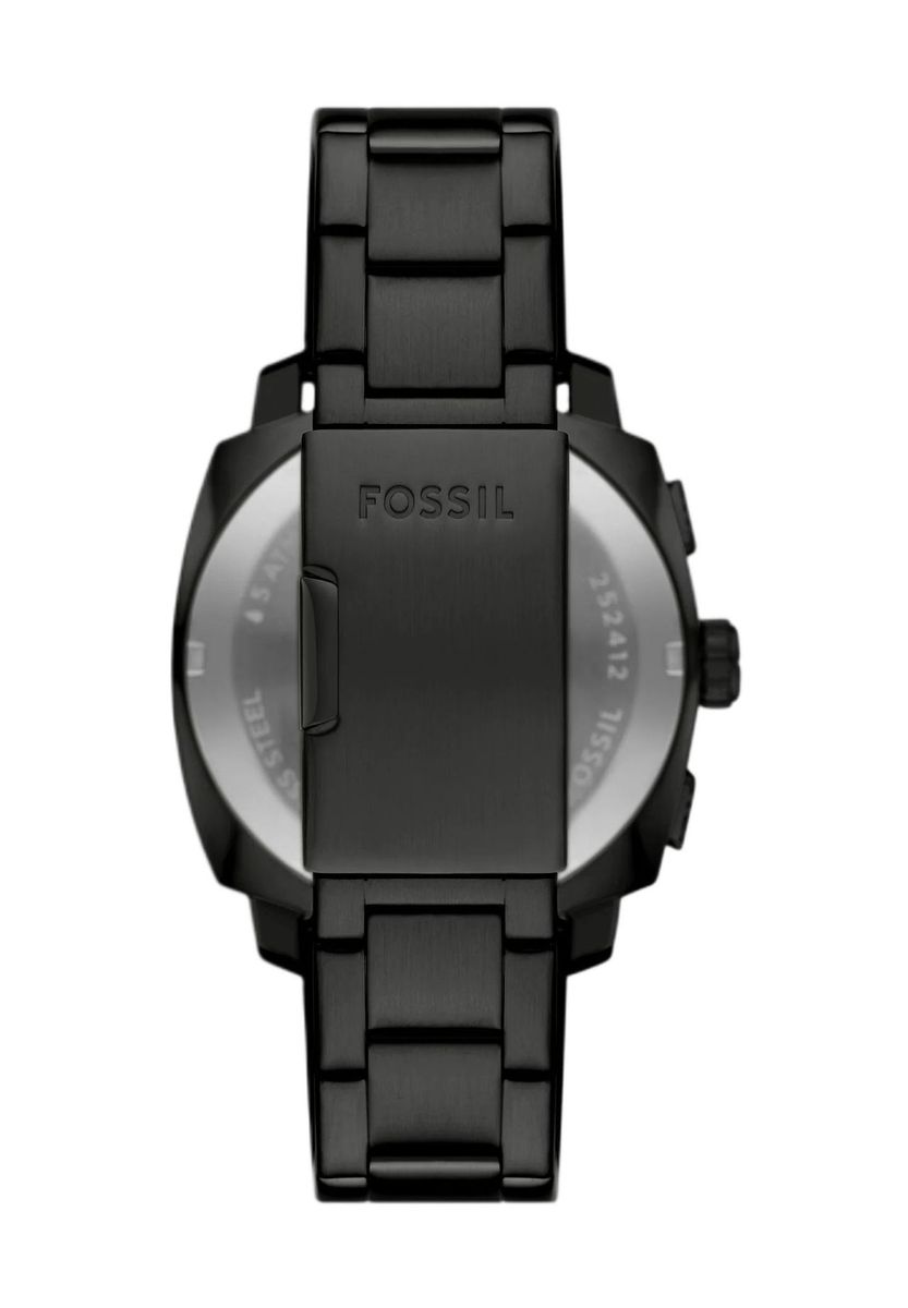 Herren Chronograph Uhr aus schwarzem Edelstahl