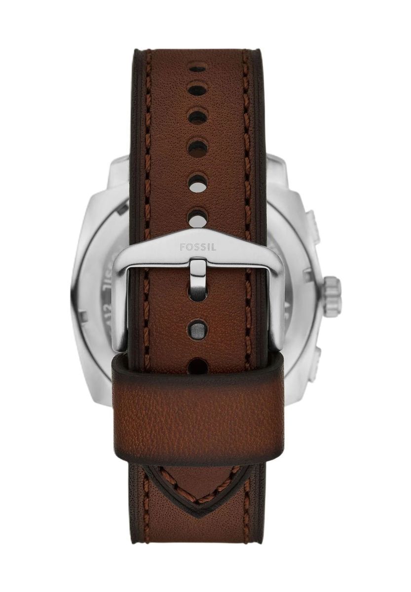 Herren Grün Chronograph Braune Lederuhr