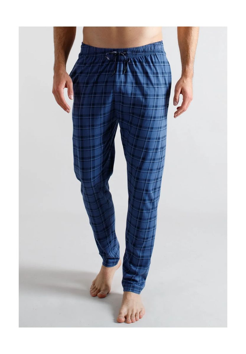 Klassische karierte Loungewear-Hose mit Tunnelzug