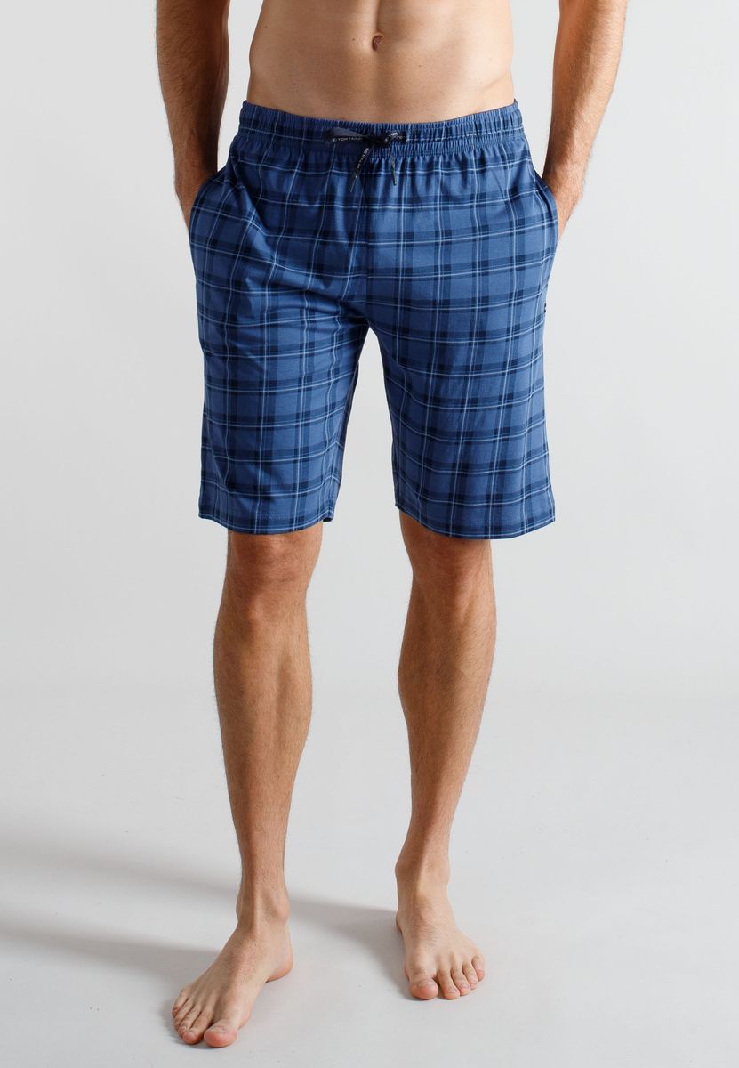 Karierte Schlafshorts mit Tunnelzug