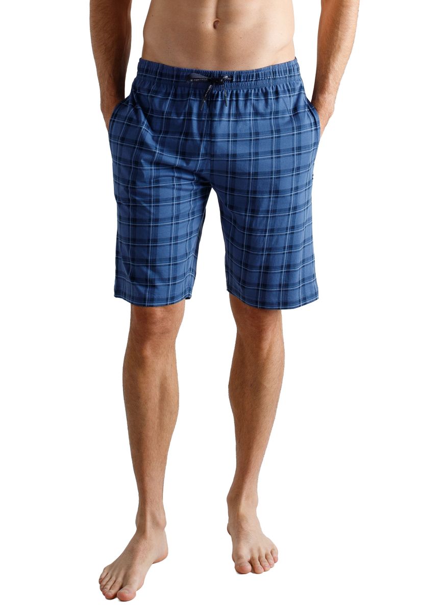 Karierte Schlafshorts mit Tunnelzug