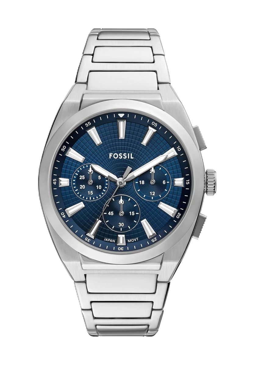 Herren-Chronograph aus Edelstahl mit blauem Zifferblatt