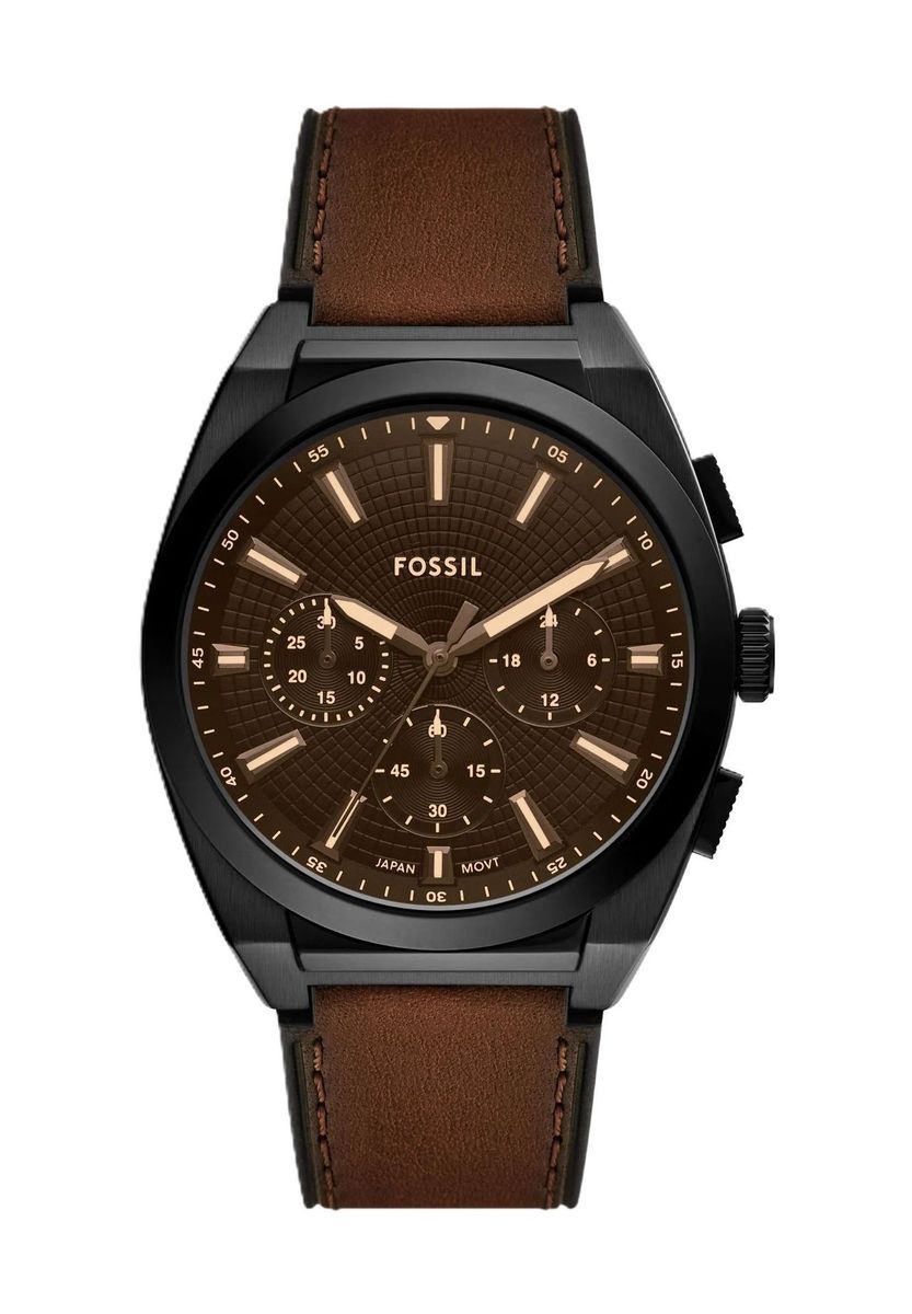 Braunlederarmband Chronographen Uhr