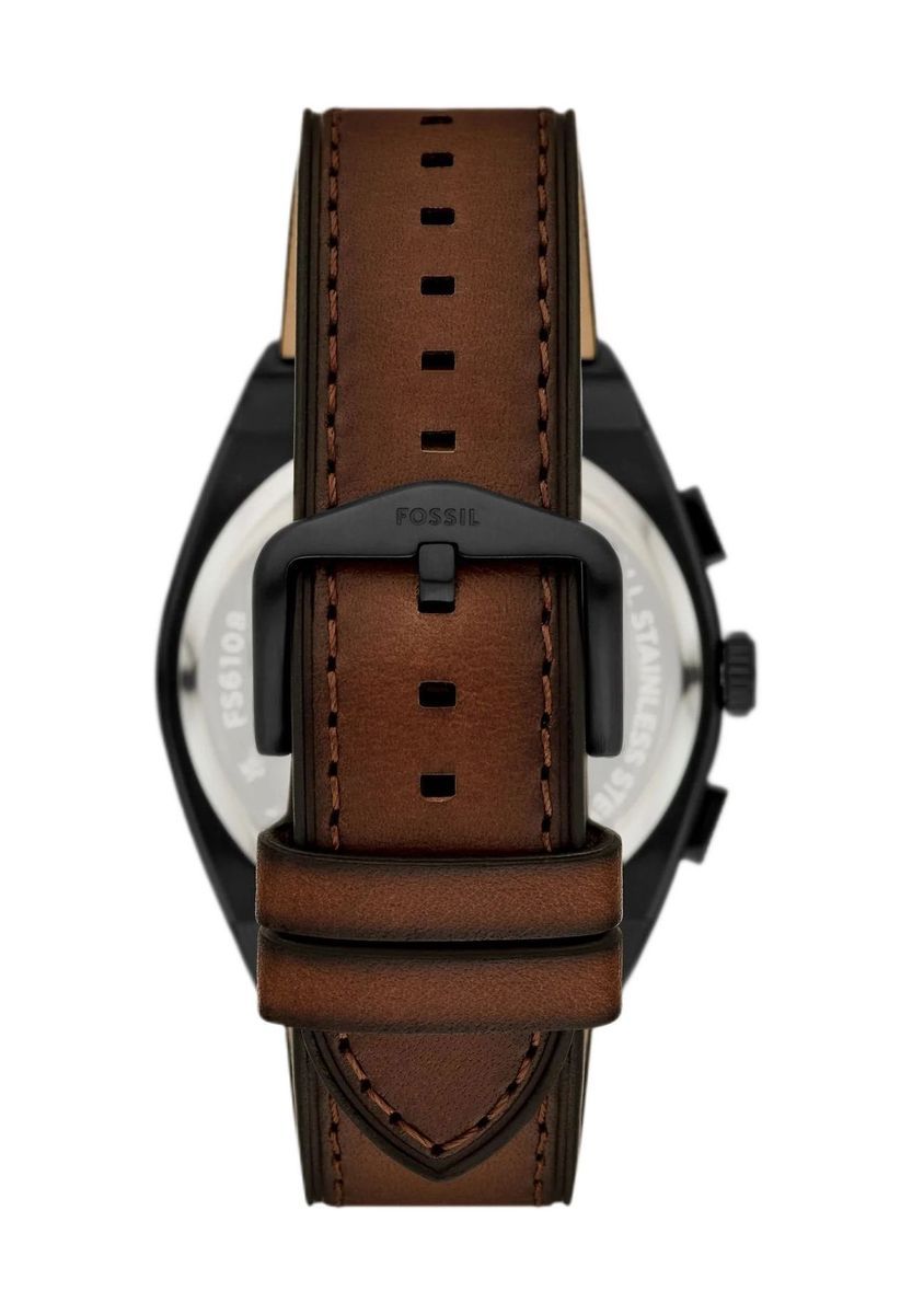 Braunlederarmband Chronographen Uhr