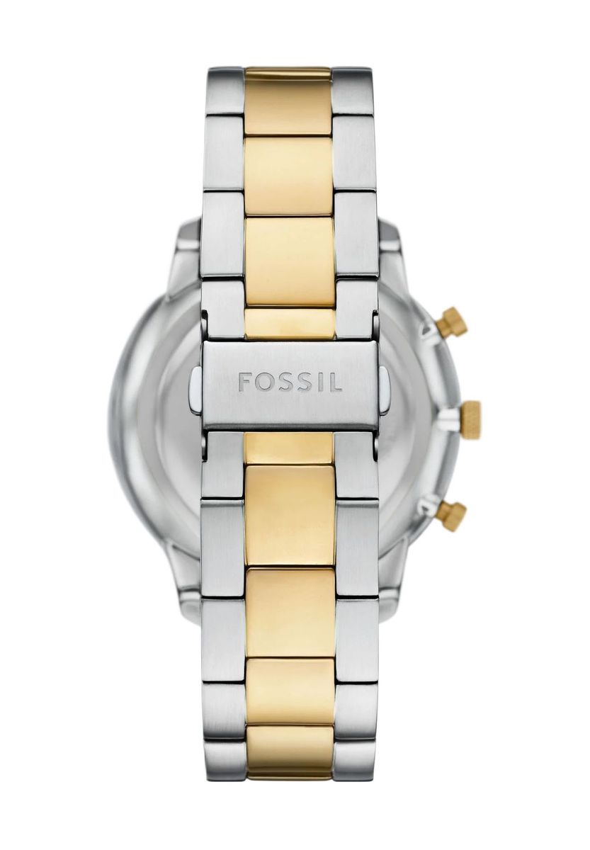 Zweifarbige Chronographenuhr aus Edelstahl