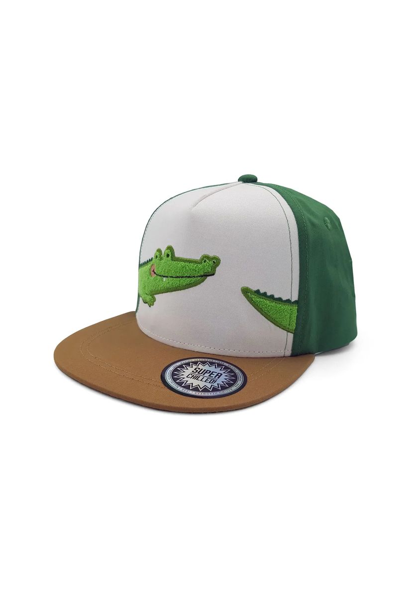 Snapback-Cap mit Krokodil-Stickerei