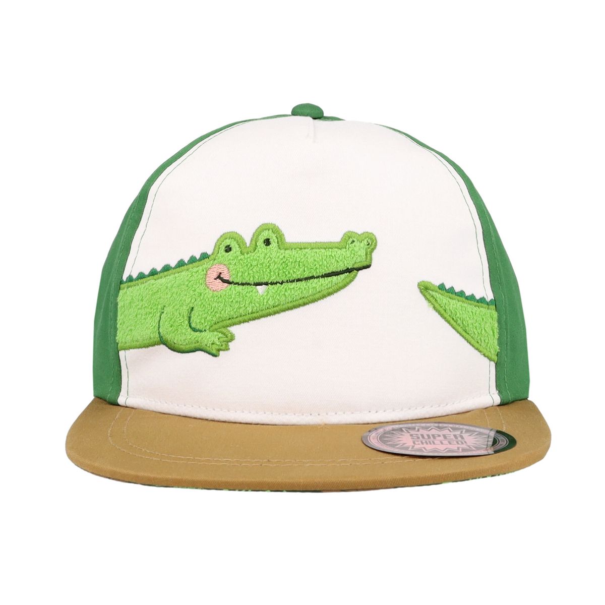 Snapback-Cap mit Krokodil-Stickerei