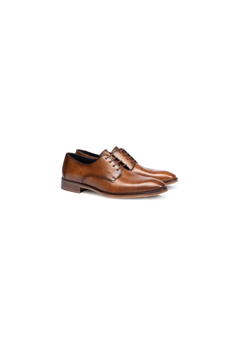Klassischer Leder-Schnürschuh im Derby-Stil
