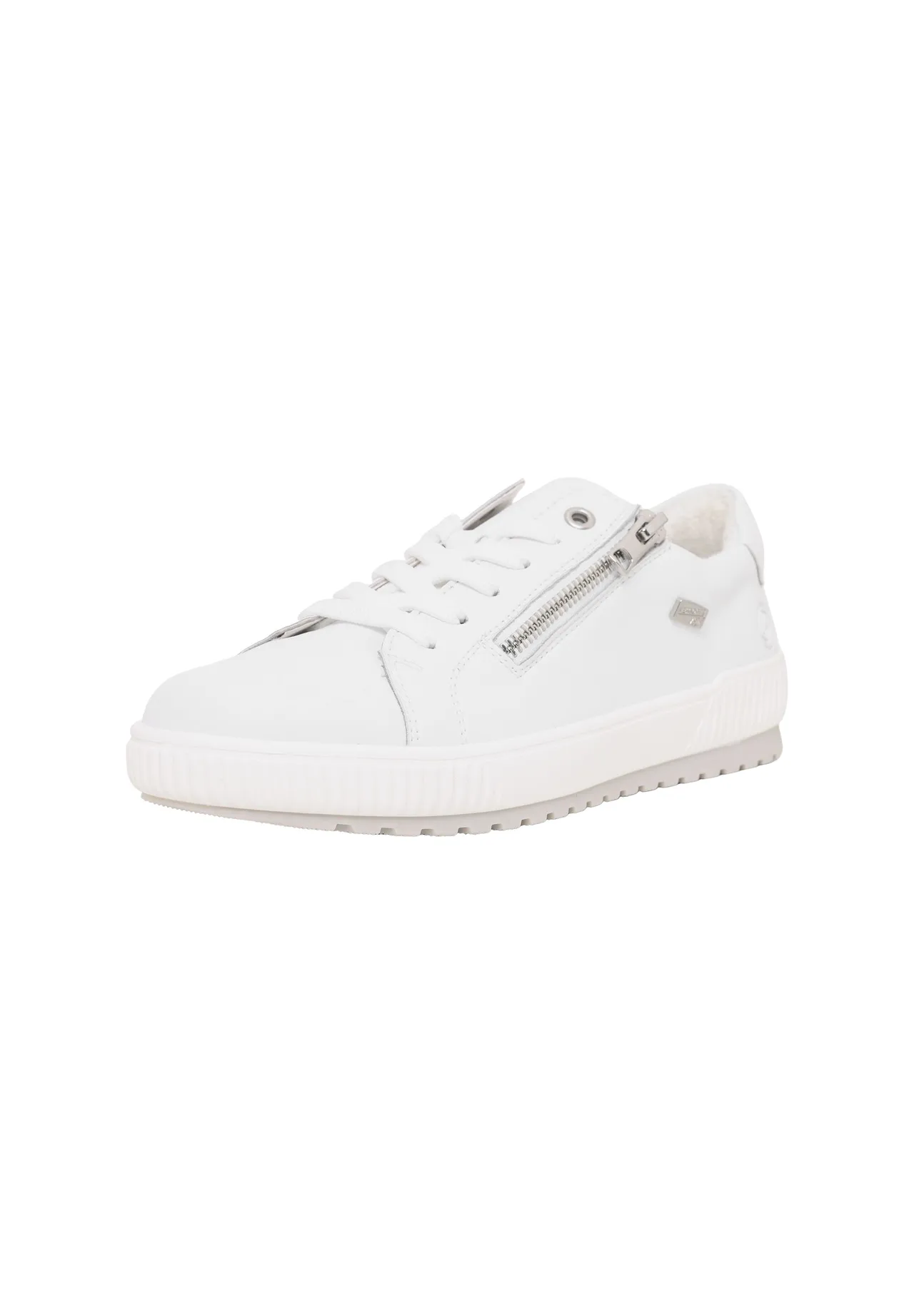 Leder-Sneaker mit Reißverschluss