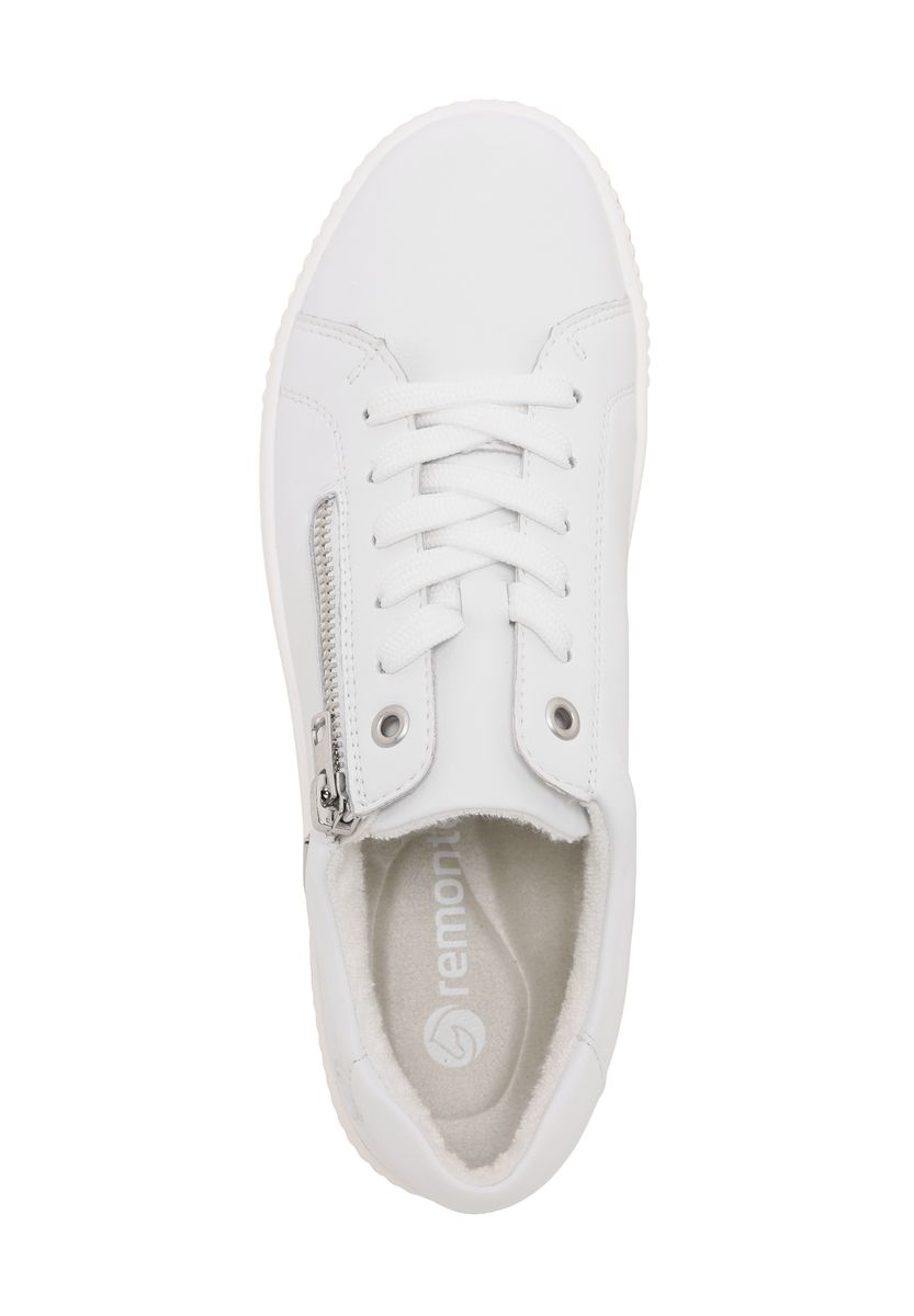 Leder Low-Top Sneaker mit Reißverschluss