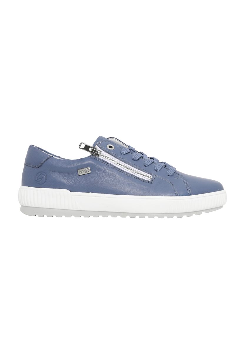 Leder-Sneaker mit seitlichem Reißverschluss