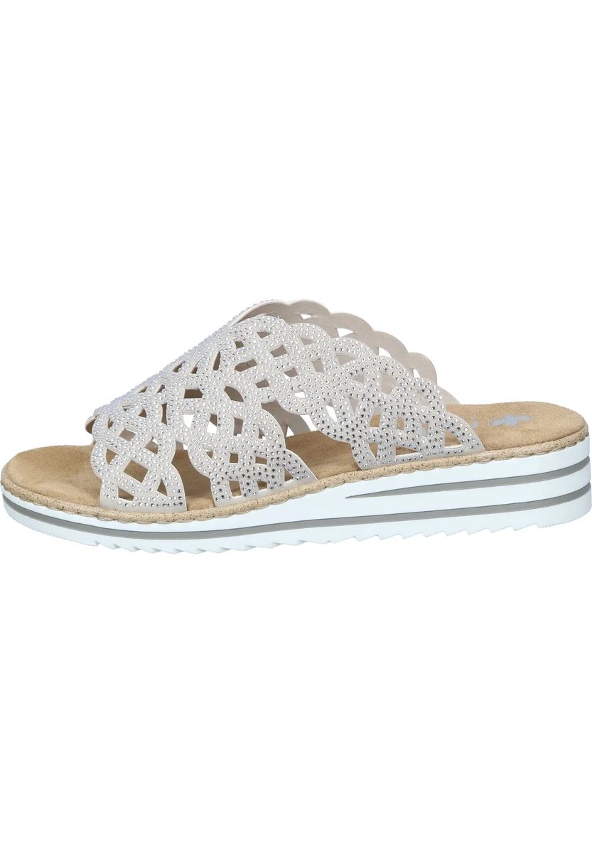 Keilpantoletten mit Strass und Cut-Outs