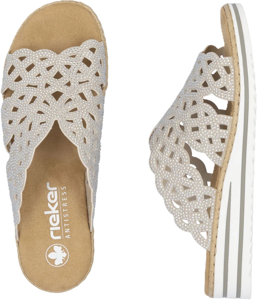 Keilpantoletten mit Strass und Cut-Outs