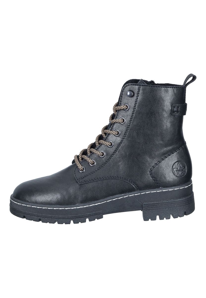 Schnürstiefeletten mit seitlichem Reißverschluss