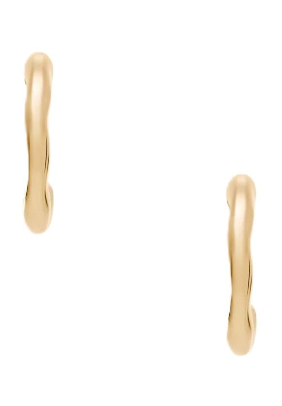 Goldfarbene Edelstahl Creolen Ohrringe