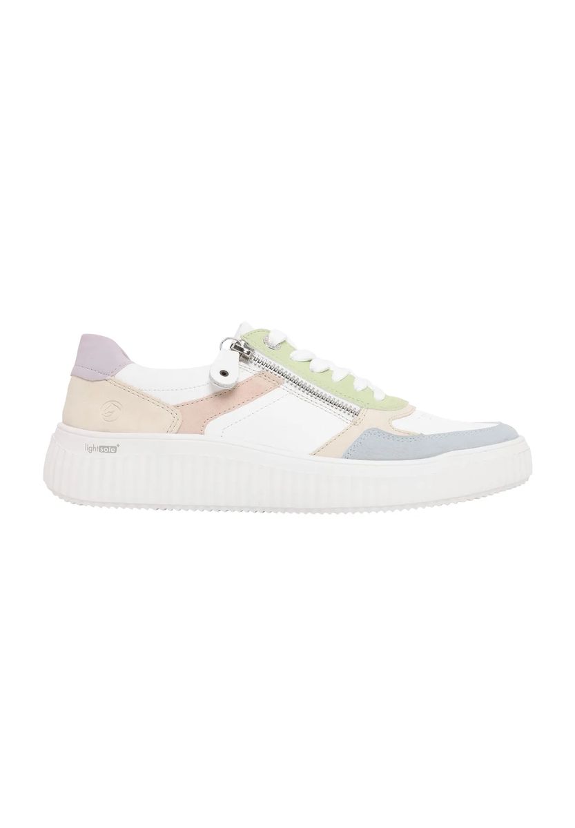 Low-Top Leder-Plateau-Sneaker