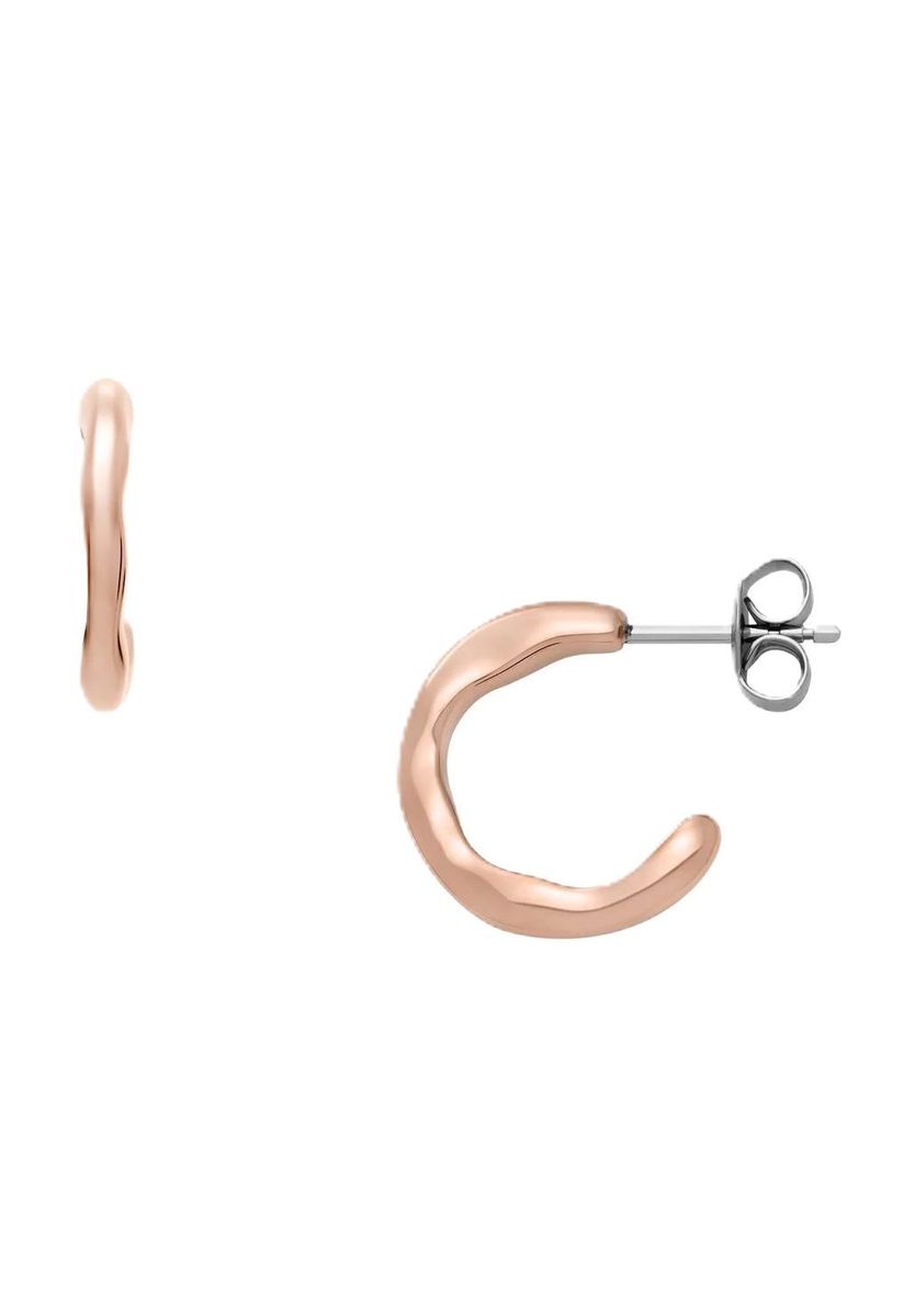 Rosegoldene Edelstahl-Creolen