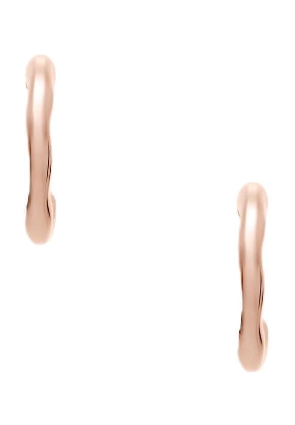 Rosegoldene Edelstahl-Creolen