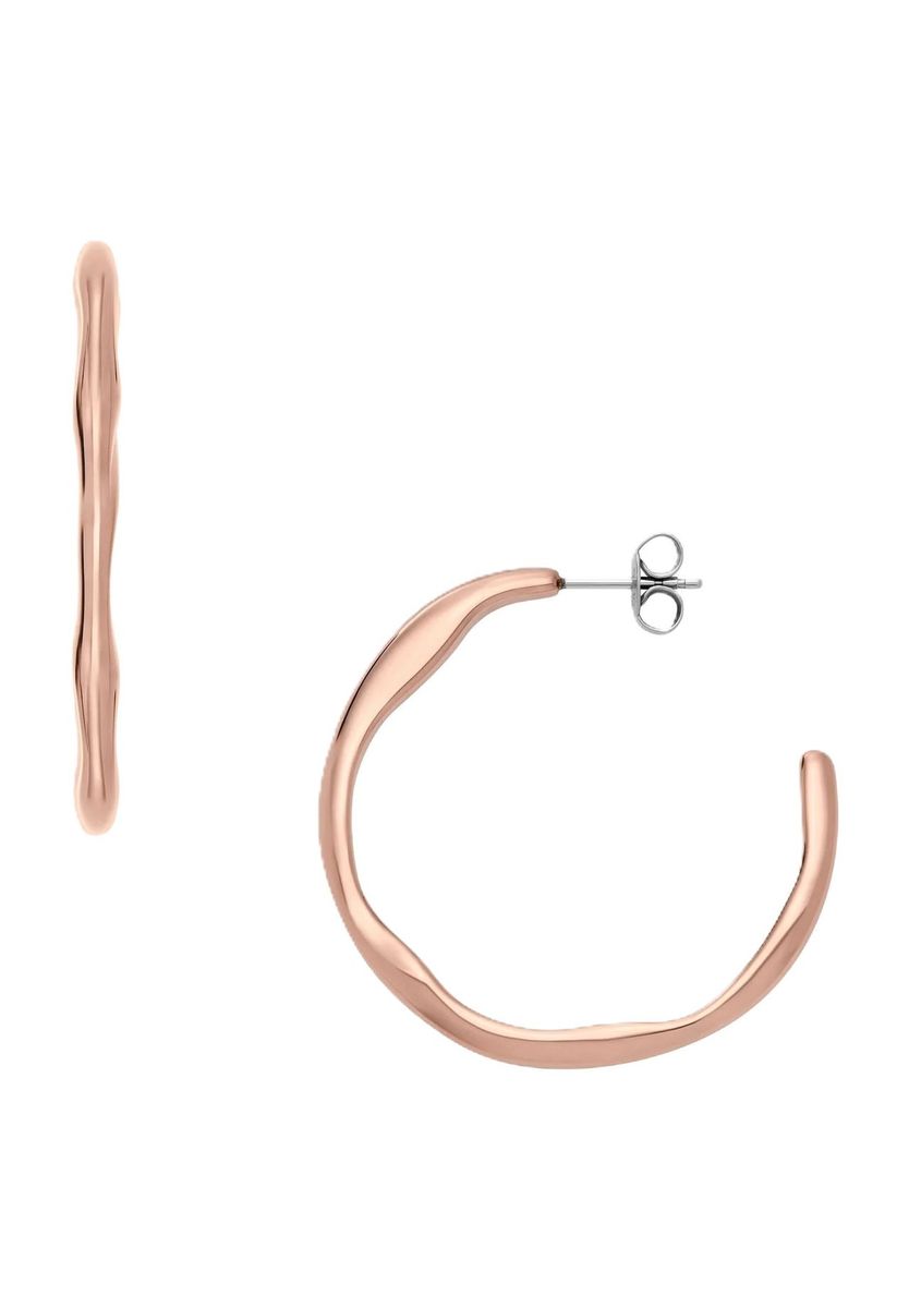 Roségoldene Edelstahl Creolen Ohrringe