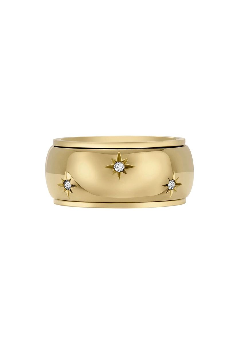 Goldener Edelstahl Stern Ring