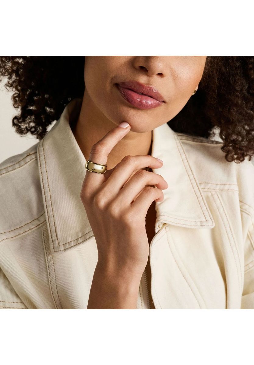 Goldener Edelstahl Stern Ring